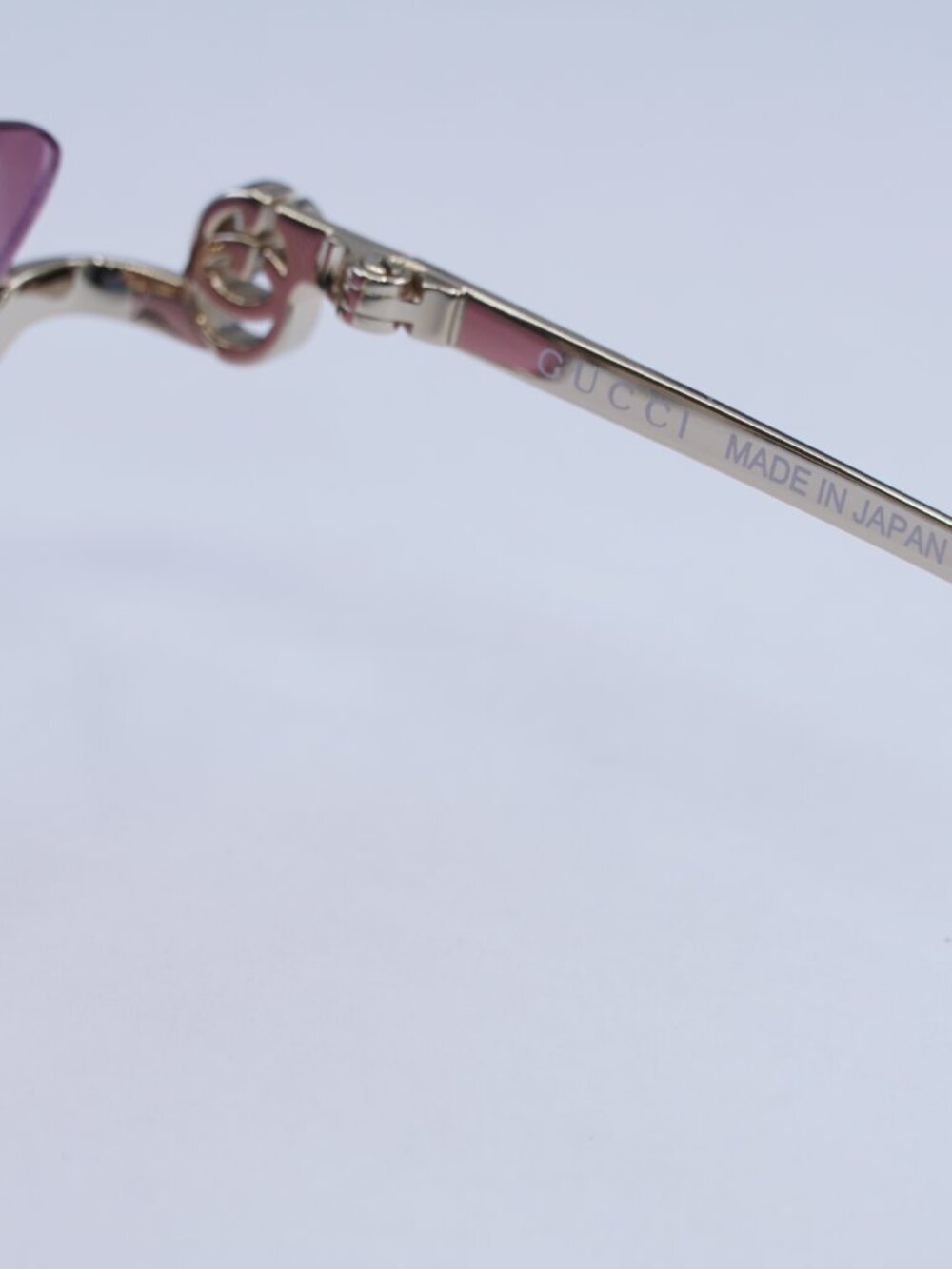 Gucci GG1603S 003 Cat Eye Sunglasses - Gold/Mirrored Violet - Picture 13 of 15